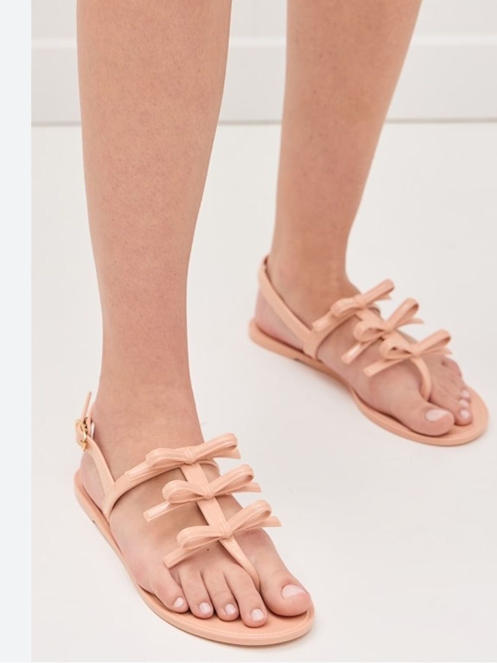 STUART WEITZMAN  Felicity Bow Jelly Sandals, Color Poudre, Size 10, NWT no box